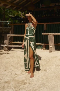 Ancient Peru Dress In Green