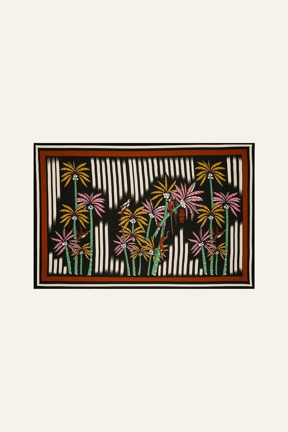 De Palmeras Maxi Shawl In Black