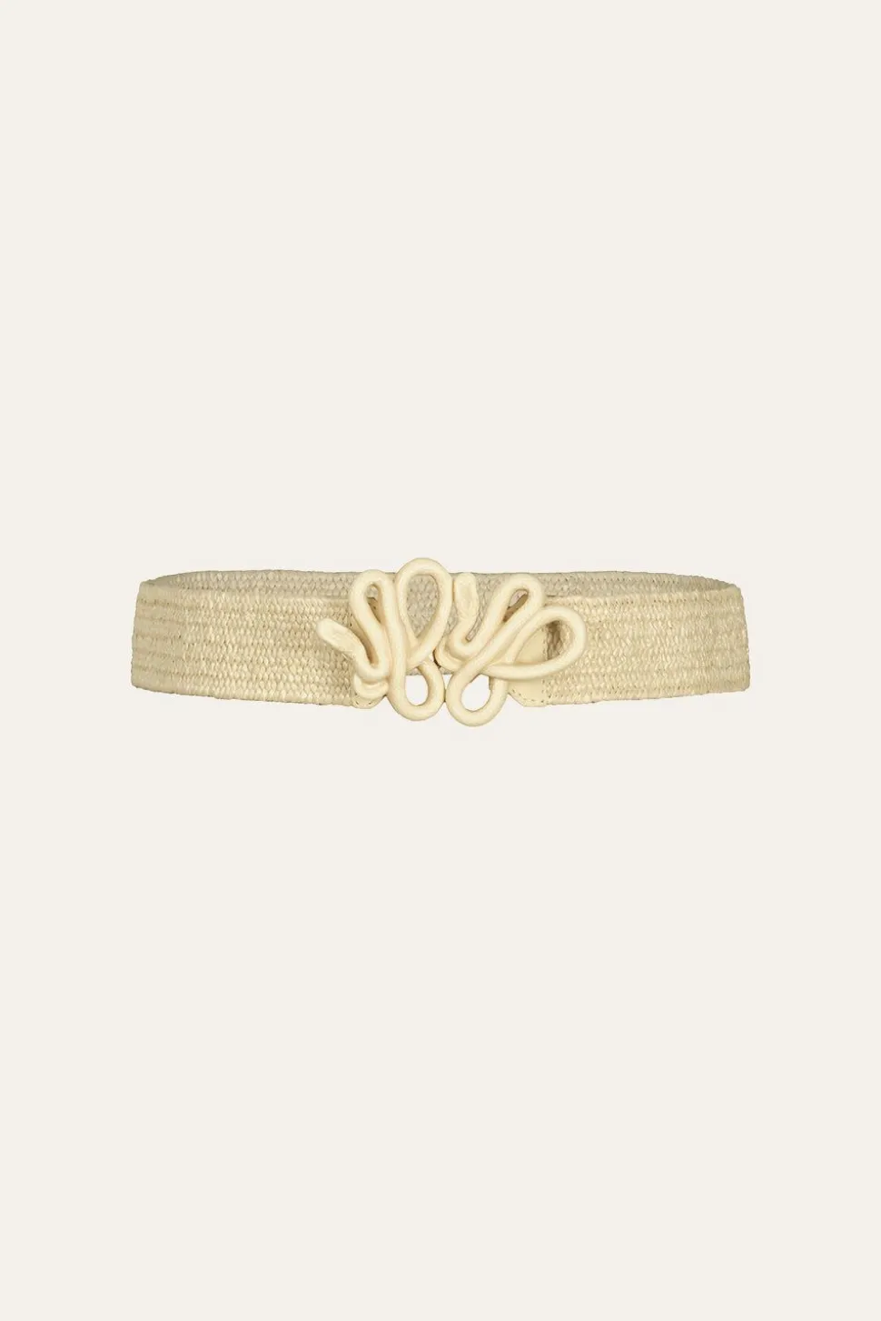Rhythmic Ripple Belt In Ecru