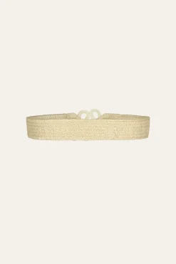 Rhythmic Ripple Belt In Ecru