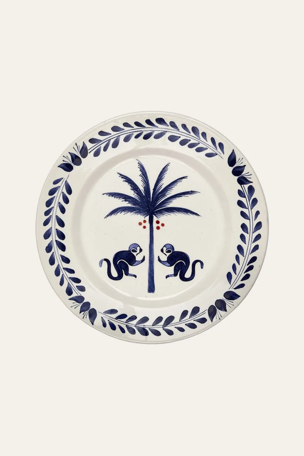Saimiri Dessert Plate In Blue Set Of 2