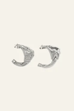 Town Date Hoops In Silver