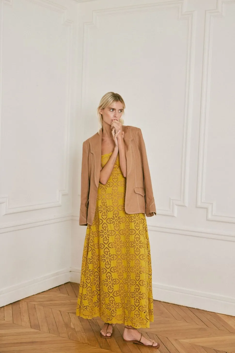 Vision Quest Blazer In Camel